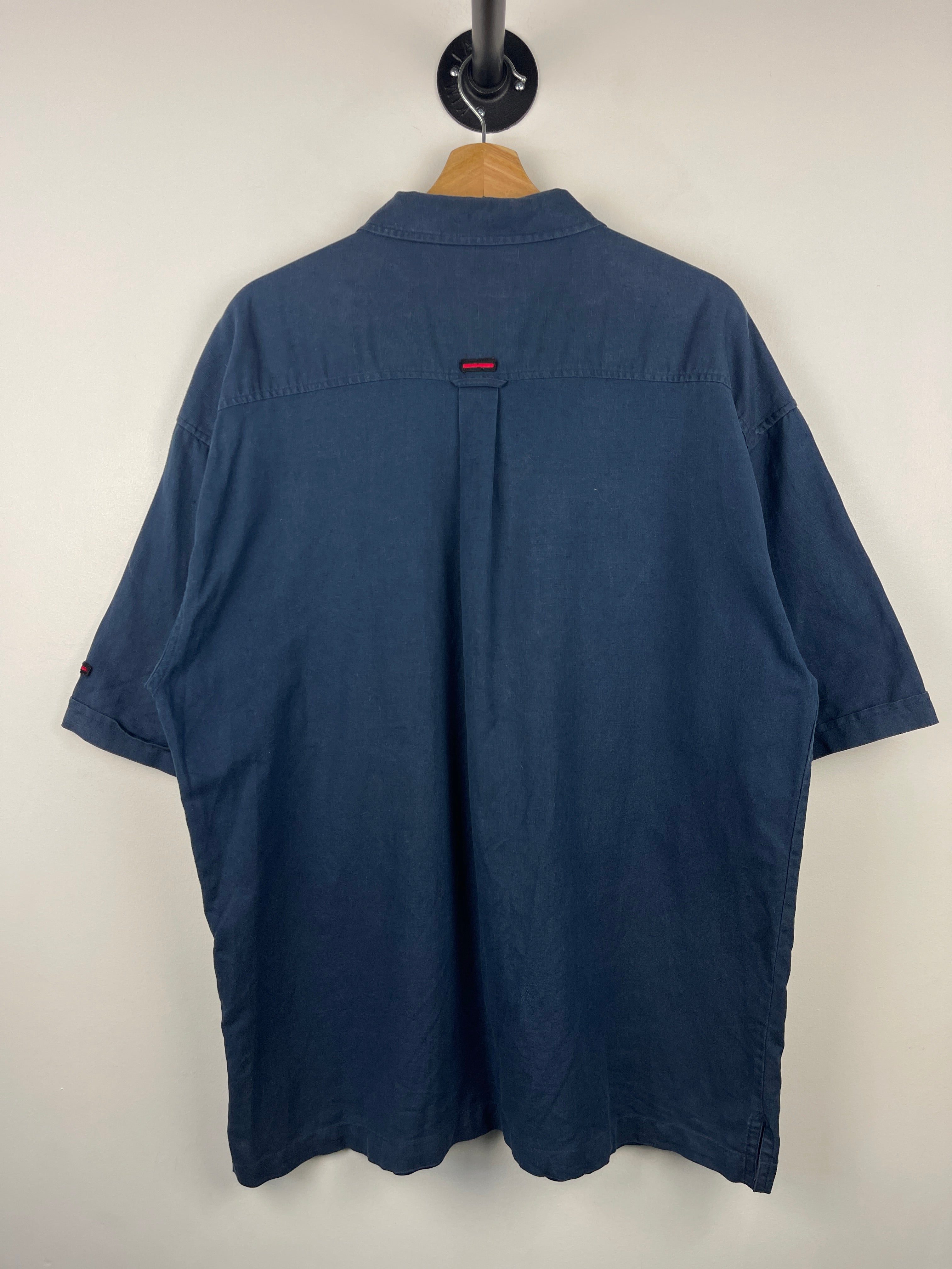 Vintage Fubu Navy Button Up Short Sleeve Shirt
