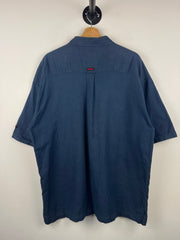 Vintage Fubu Navy Button Up Short Sleeve Shirt