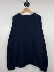 Vintage Chaps Ralph Lauren Crest Navy Knit Sweater