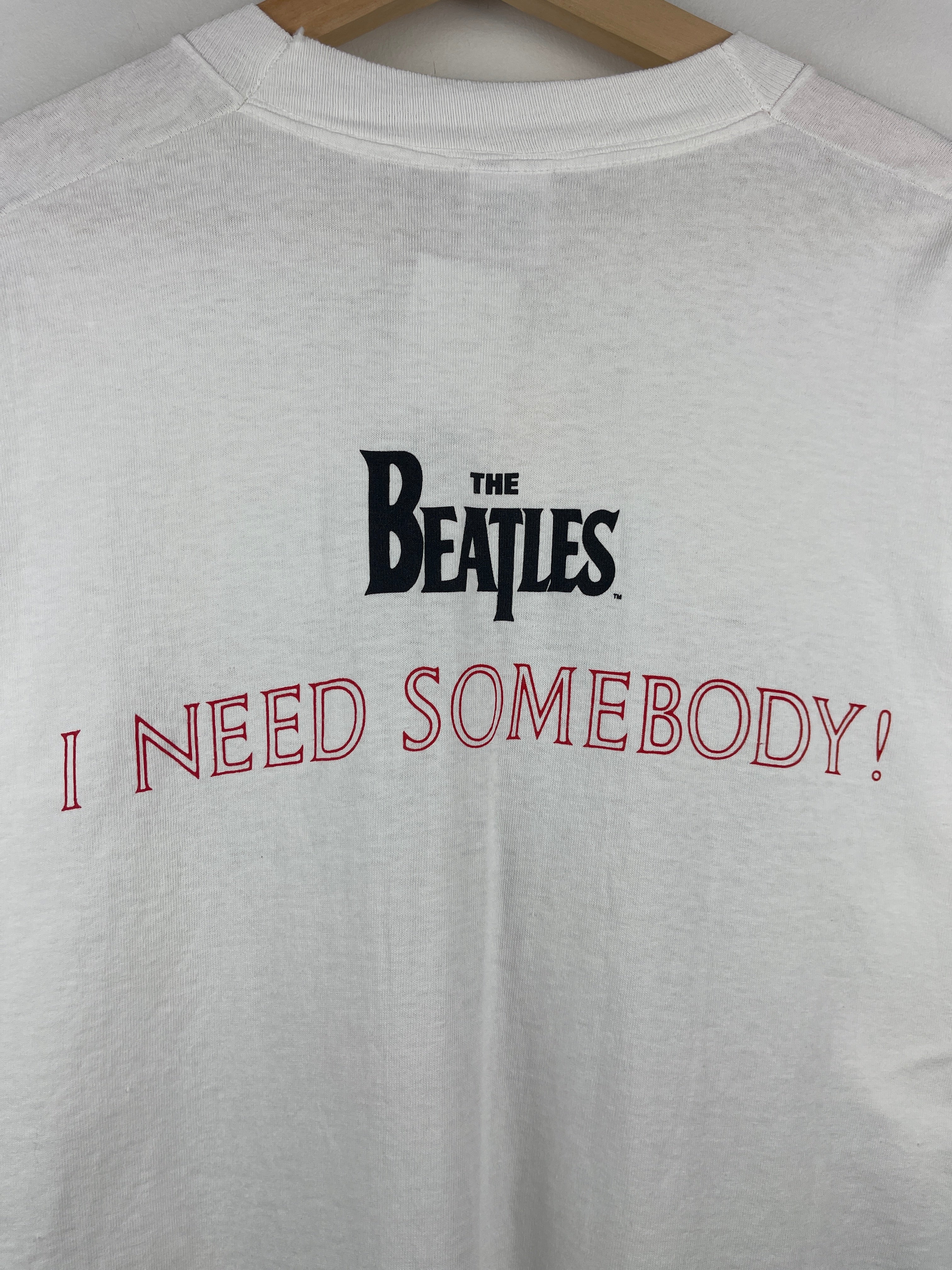 Vintage 90s The Beatles Help! I Need Somebody White Tee