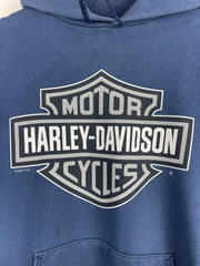 Vintage Harley Davidson Pin Up Girl Wisconsin Navy Hoodie