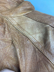 Vintage 90s Wilson Adventure Guide Brown Leather Bomber Jacket