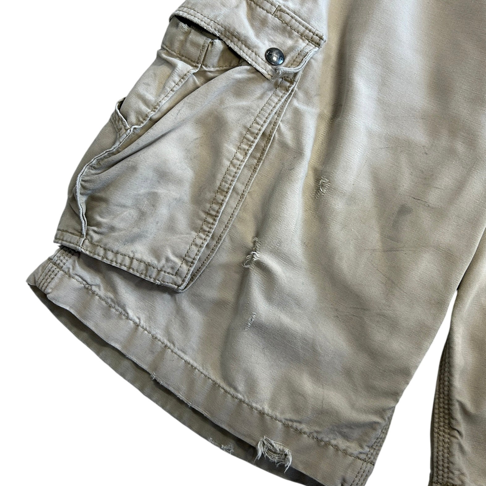 Vintage Carhartt Thrashed Light Brown Cargo Shorts