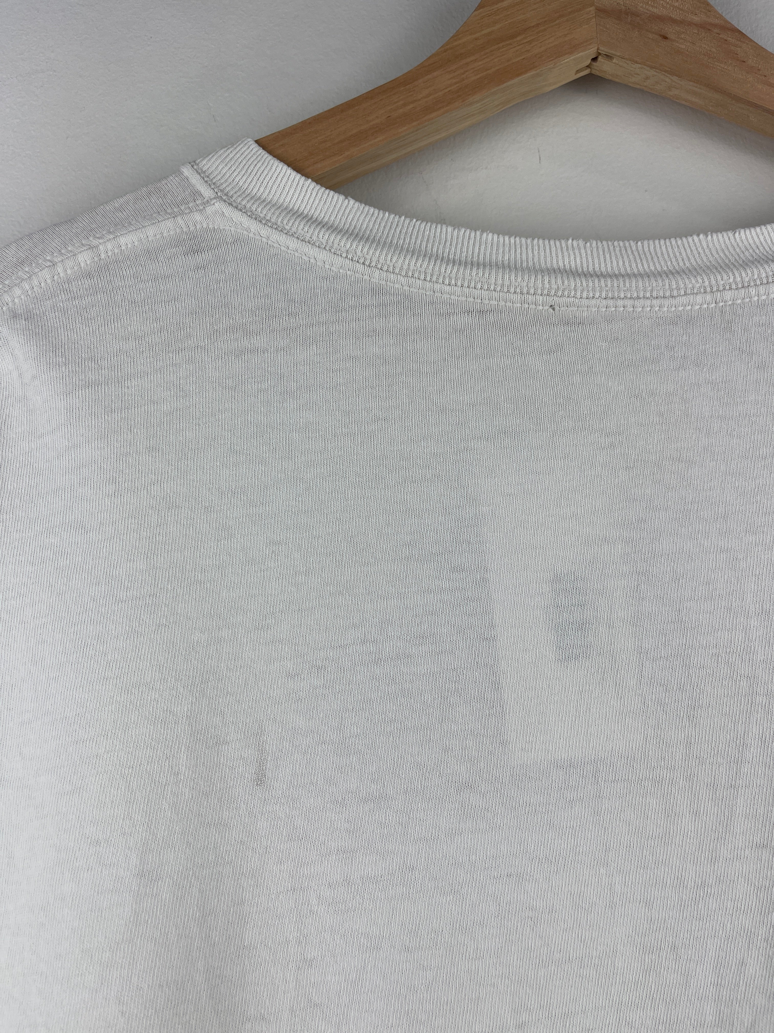 Vintage Budweiser Hello My Beer Is White Tee