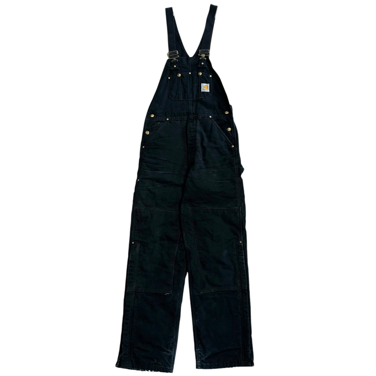 Vintage Carhartt Double Knee Black Insulated Overalls R02 BLK