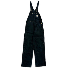 Vintage Carhartt Double Knee Black Insulated Overalls R02 BLK