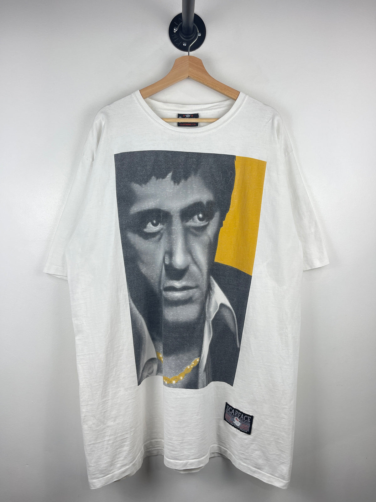 Vintage 90s Scarface Tony Montana Portrait Movie Promo White Tee