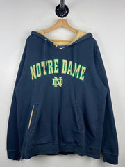 Vintage Champs Notre Dame Fightin Irish Embroidered Navy Hoodie