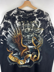 Vintage Legendary Of Motorcycles Eagle Studded Black Tee