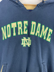 Vintage Champs Notre Dame Fightin Irish Embroidered Navy Hoodie