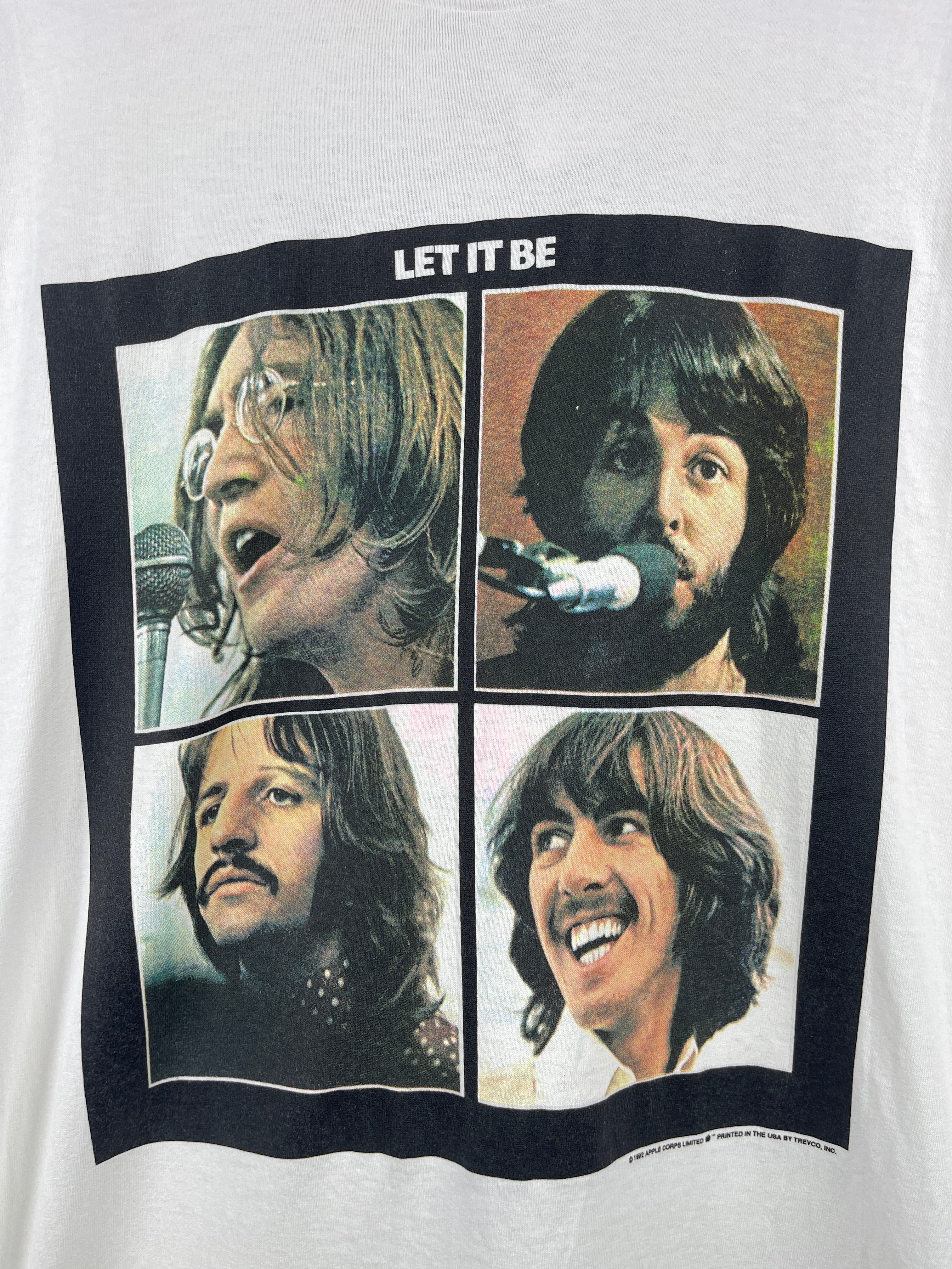 Vintage 90s The Beatles Let It Be White Tee