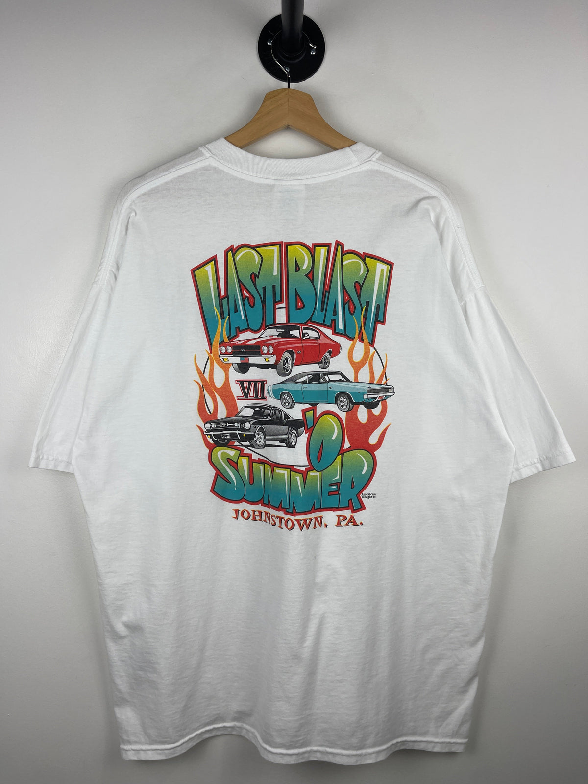 Vintage Last Blast Summer Classic Car Show White Tee