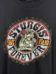 Vintage 90s Sturgis Forever Bike Fiend Black Tee