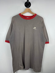 Vintage Adidas Faded Grey & Red Ringer Tee