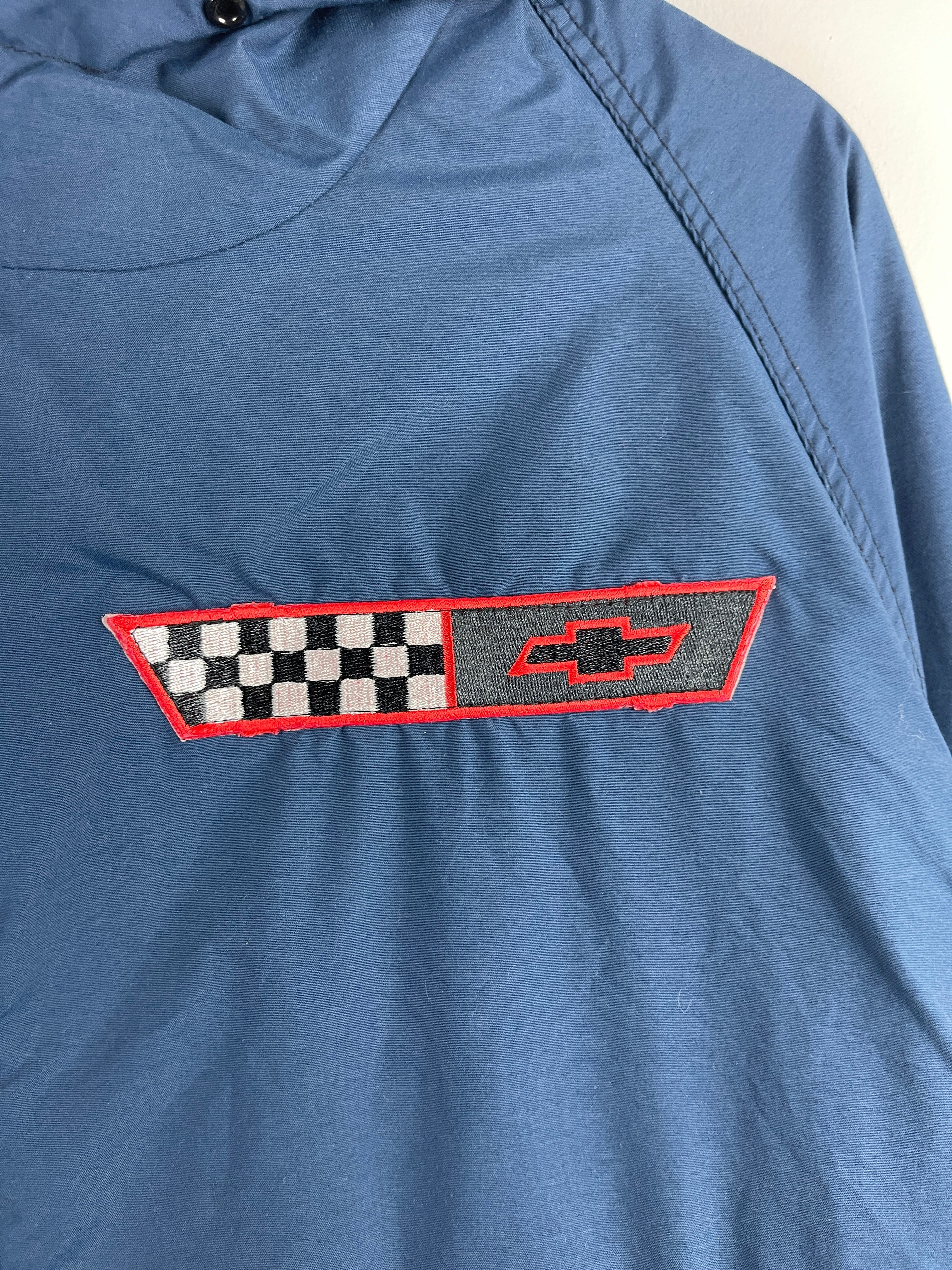Vintage Chevrolet Racing Navy Pullover Anorak Jacket