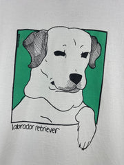 Vintage Labrador Retriever Dog Portrait White Tee