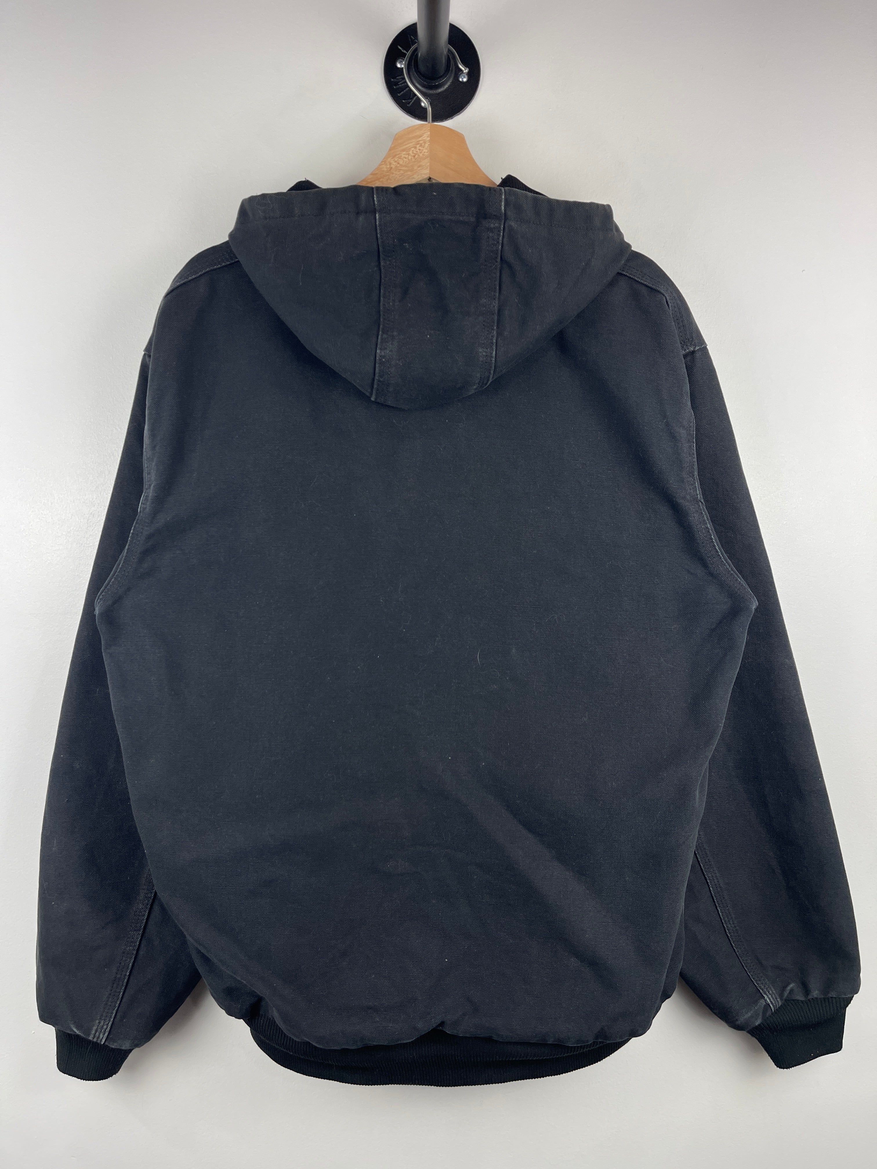 Vintage Carhartt Active Thermal Lined Black Hooded Work Jacket J131 BLK
