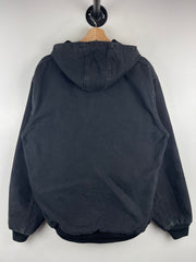 Vintage Carhartt Active Thermal Lined Black Hooded Work Jacket J131 BLK
