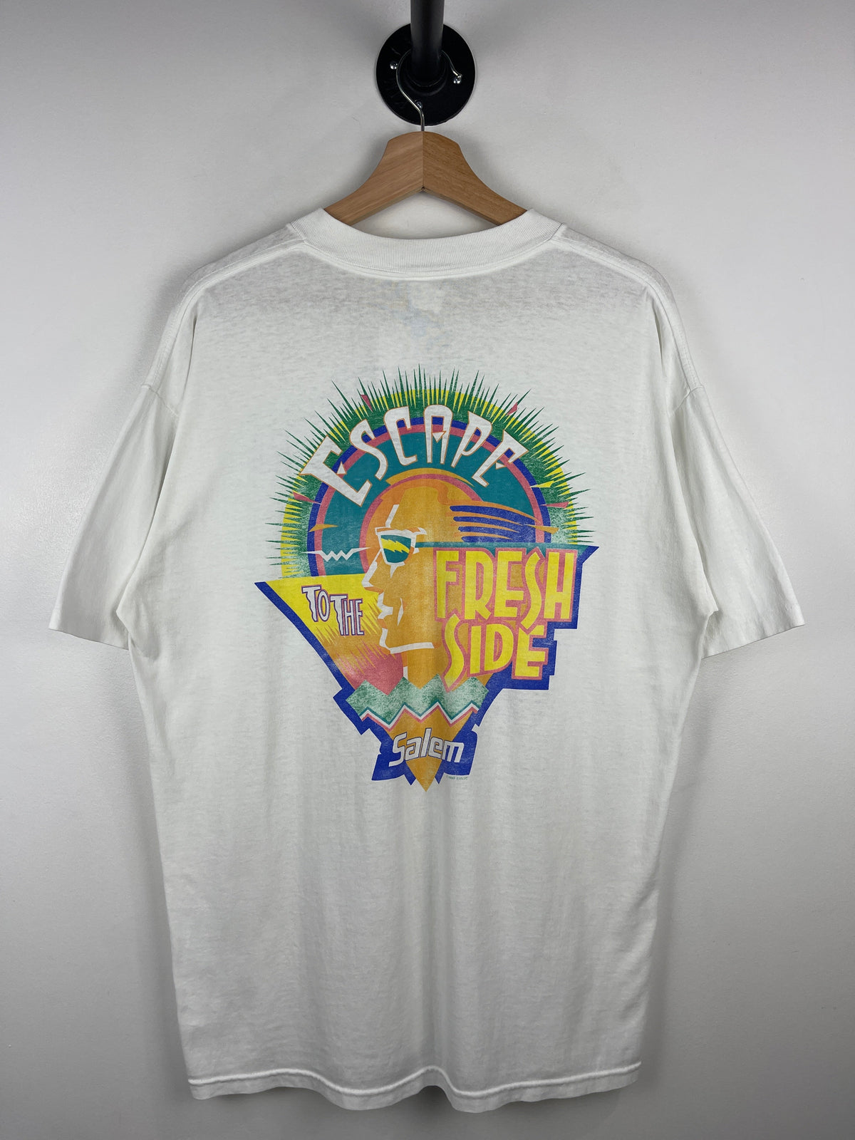 Vintage 90s Salem Smokes Escape To The Fresh Side White Tee