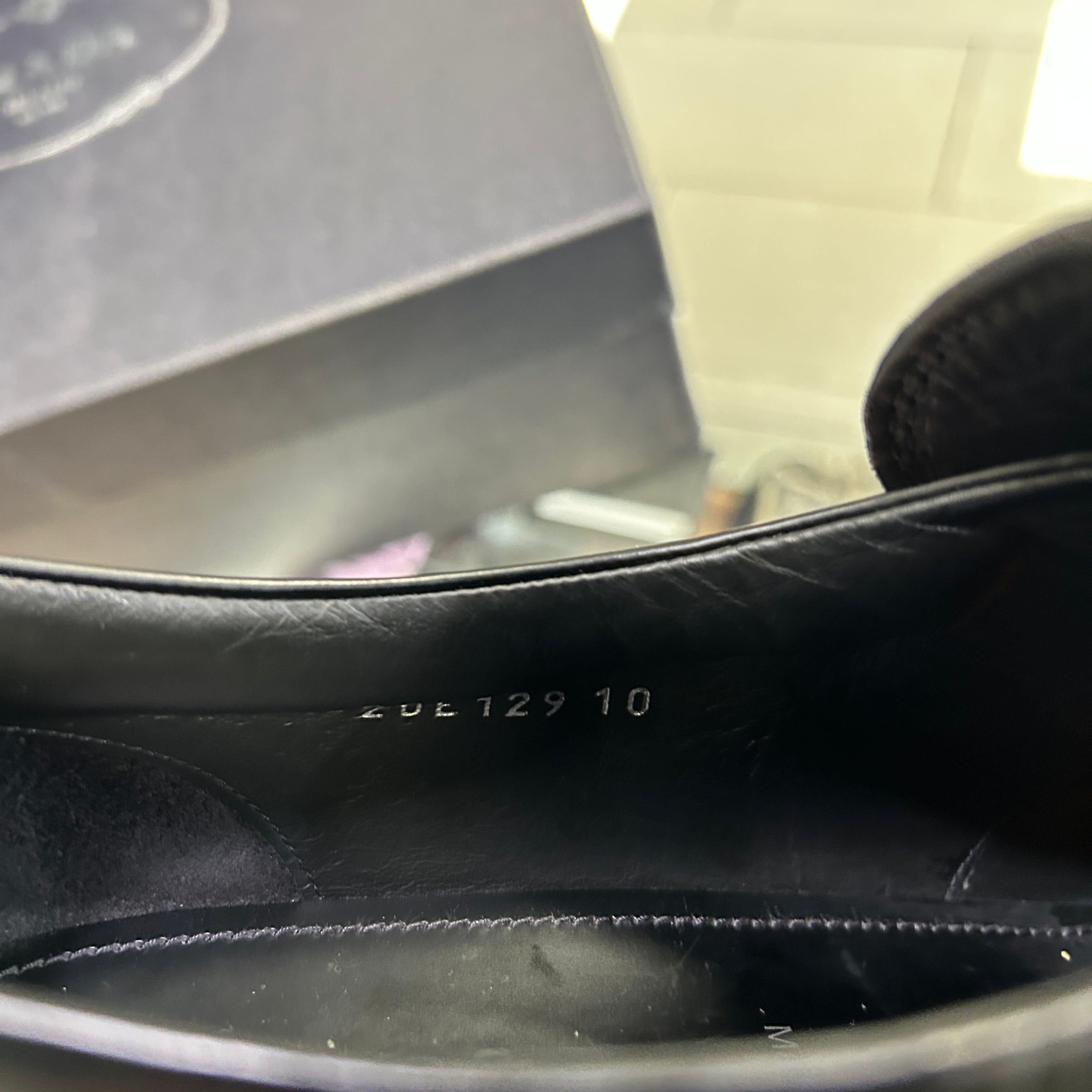 Prada Monolith Brushed Leather Black Loafers