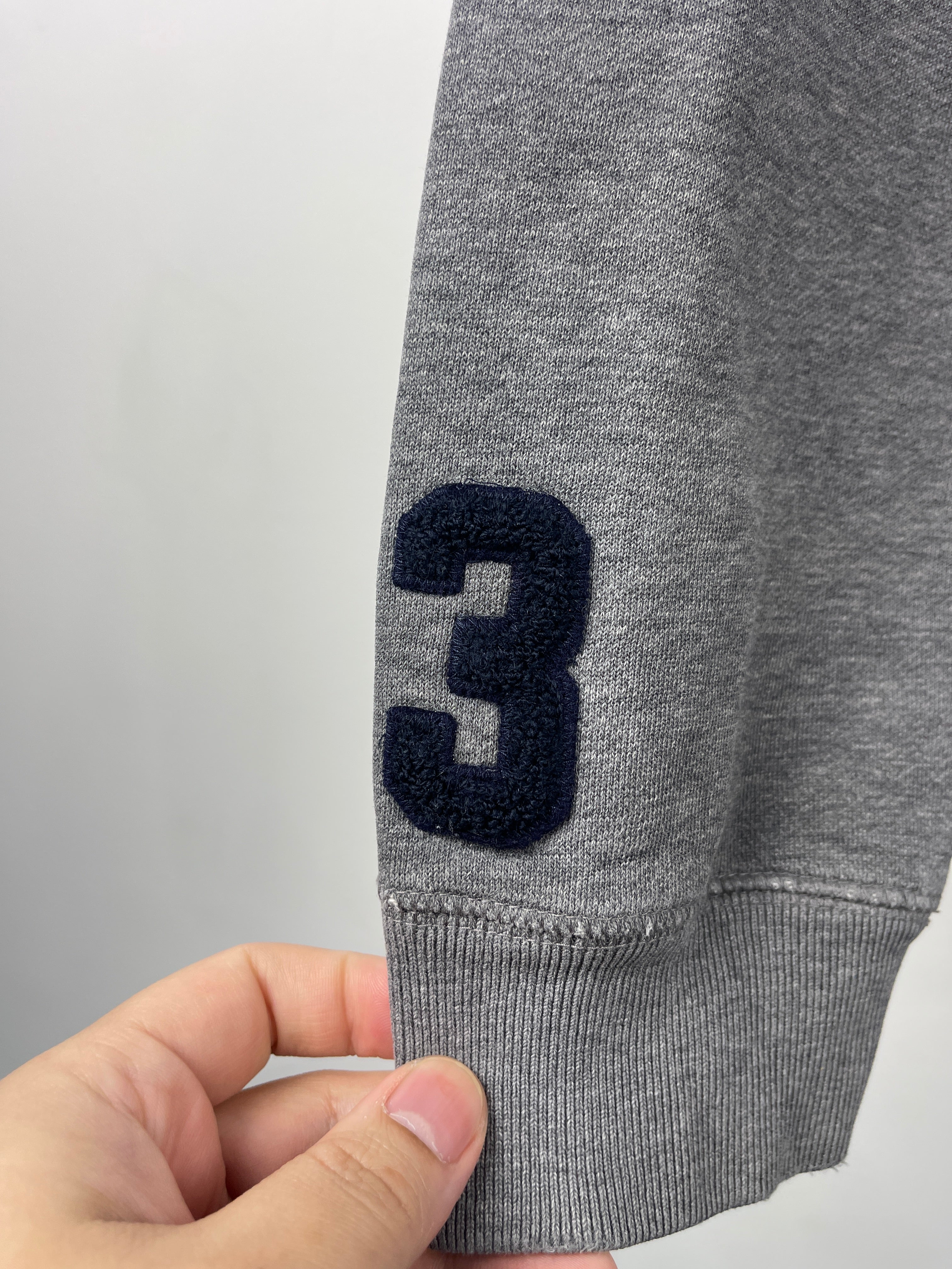 Vintage Abercrombie And Fitch Spellout Embroidered Grey Hoodie