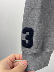 Vintage Abercrombie And Fitch Spellout Embroidered Grey Hoodie