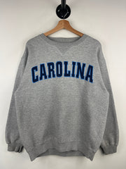 Vintage Champs North Carolina Tar Heels Embroidered Grey Crewneck