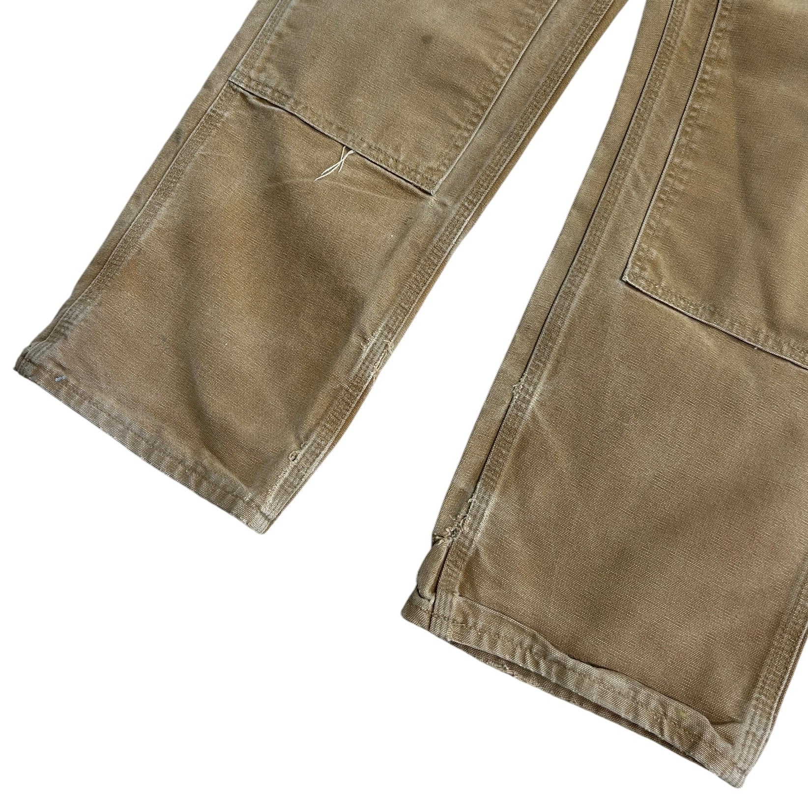 Vintage Carhartt Double Knee Thrashed Light Brown Work Pants