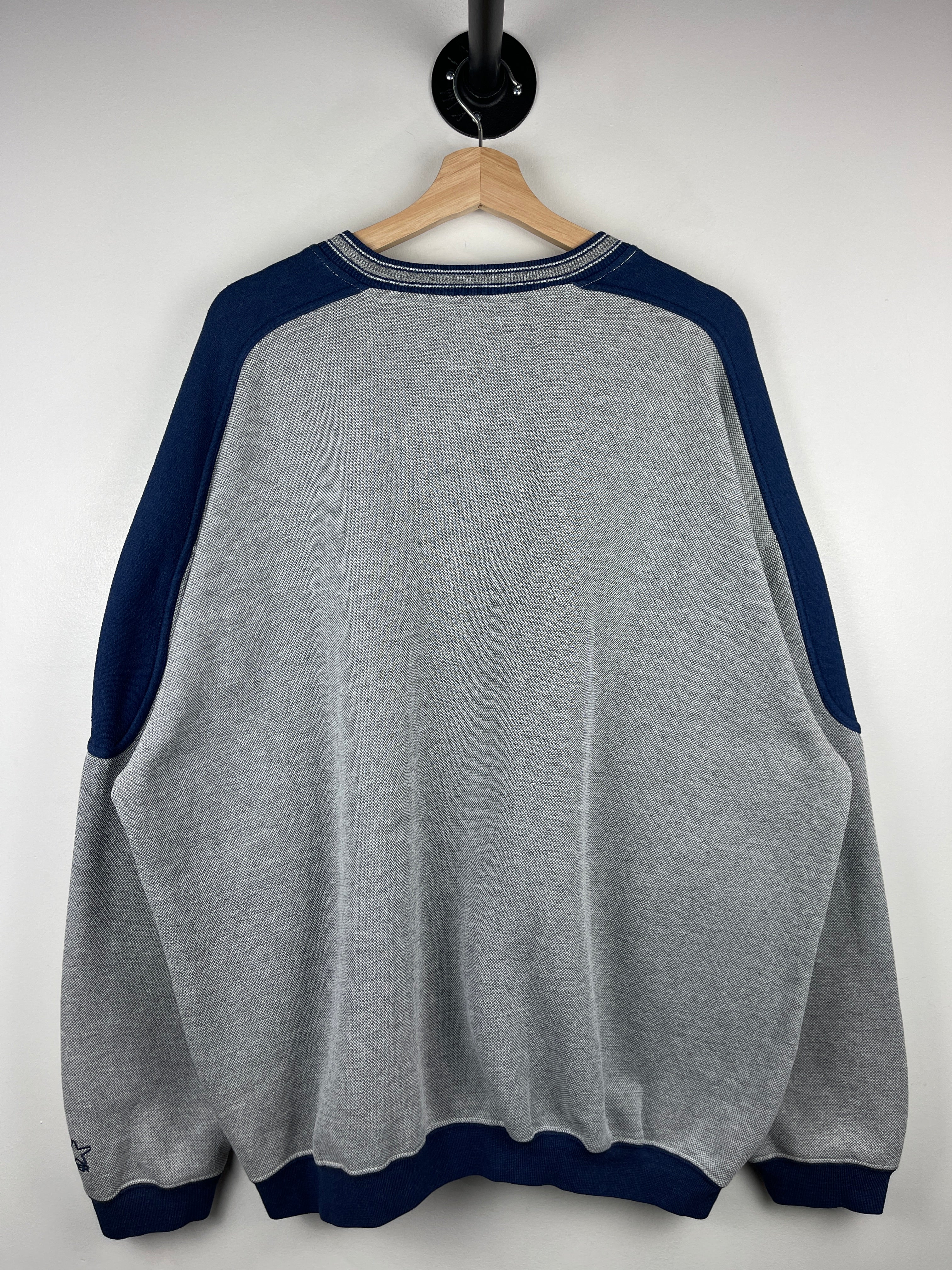Vintage 90s Starter Michigan Embroidered Grey & Navy Crewneck