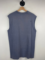 Vintage 90s Whitetails Unlimited Deer Faded Navy Cut Off Tank Top
