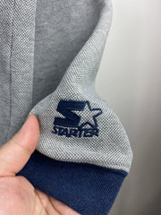 Vintage 90s Starter Michigan Embroidered Grey & Navy Crewneck