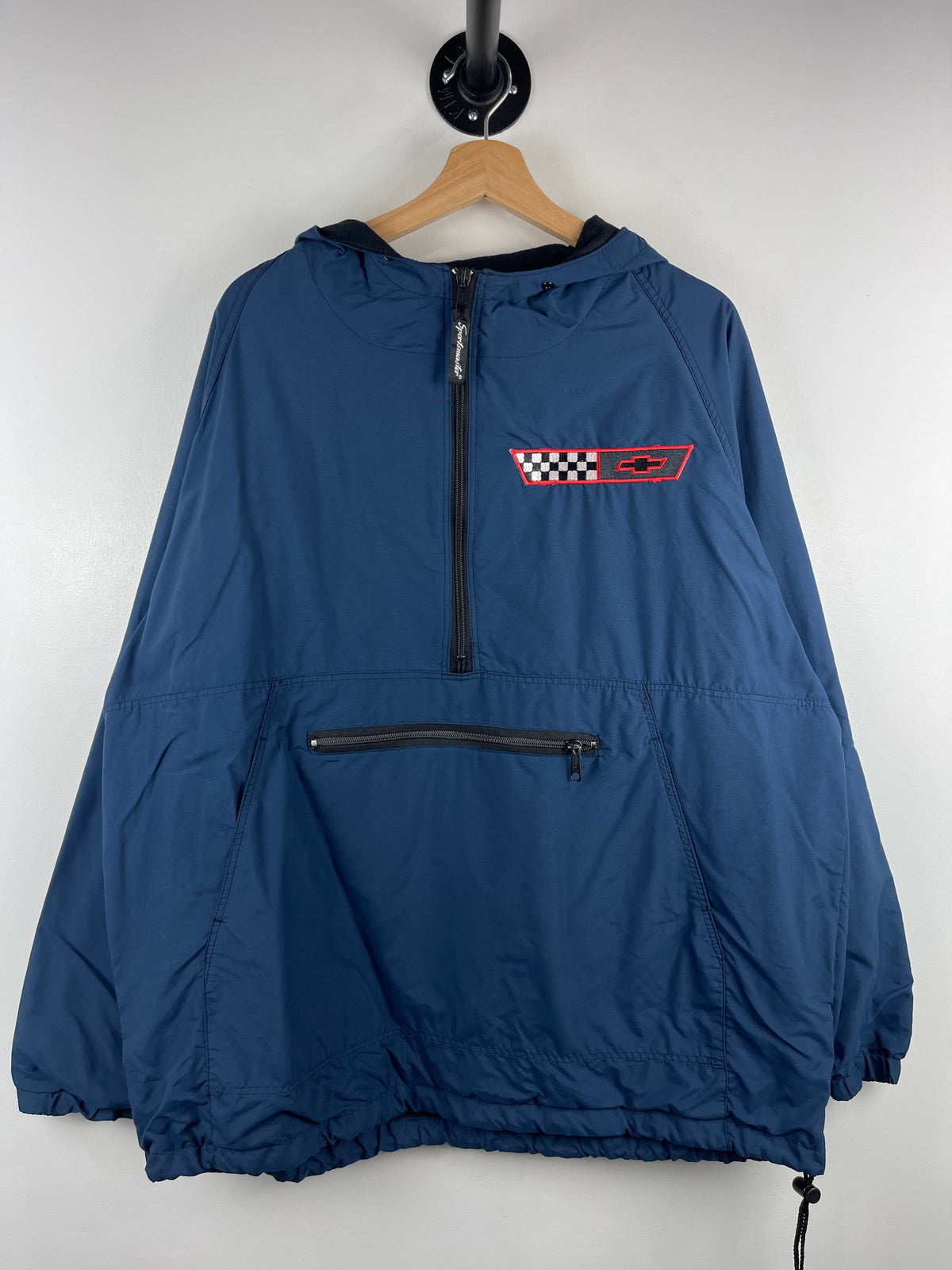 Vintage Chevrolet Racing Navy Pullover Anorak Jacket