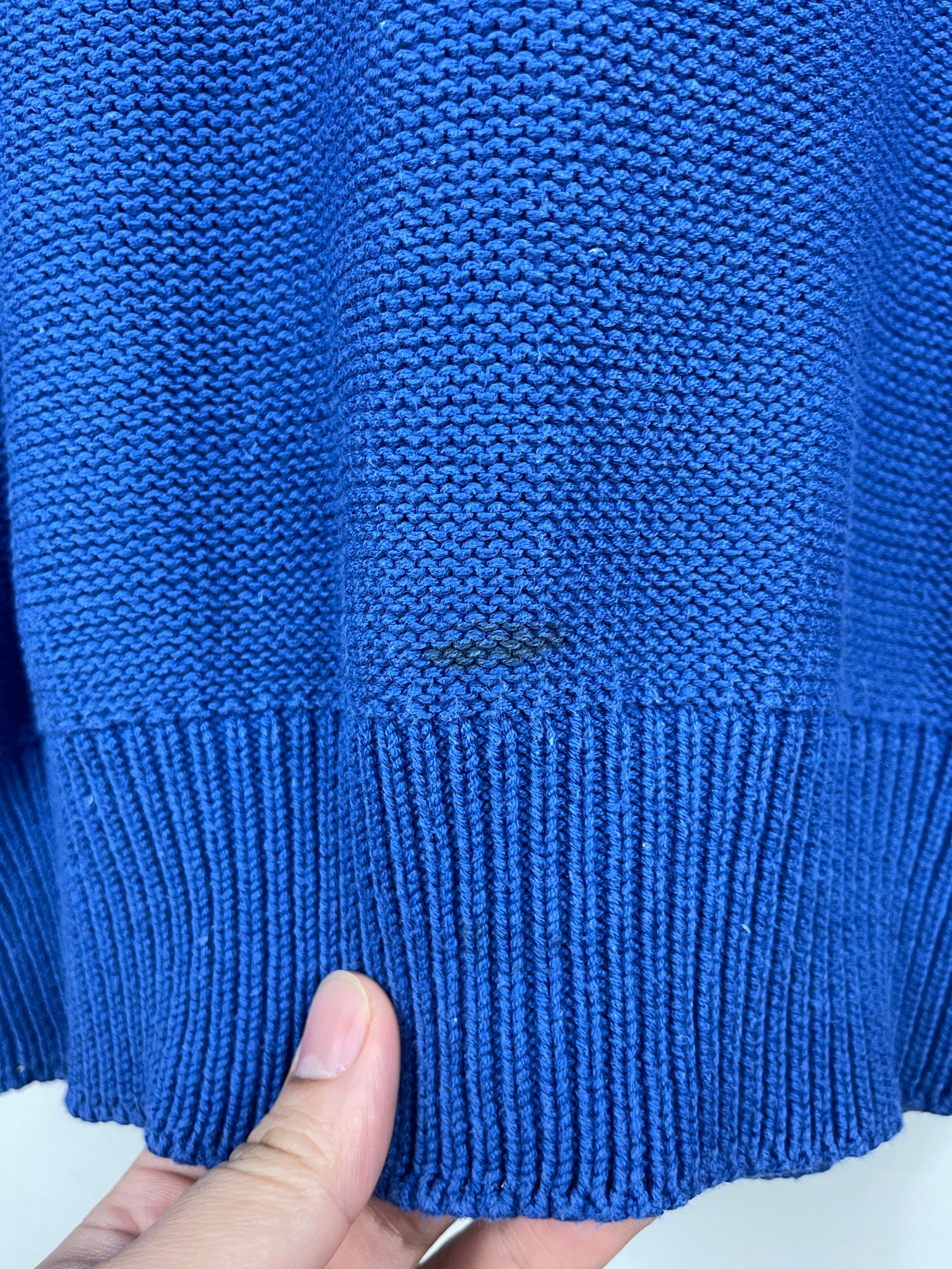 Vintage 90s Sansabelt Golf Blue Knit Sweater