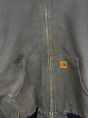 Vintage Carhartt Active Petrol Blue Grey Hooded Work Jacket J269 PTB