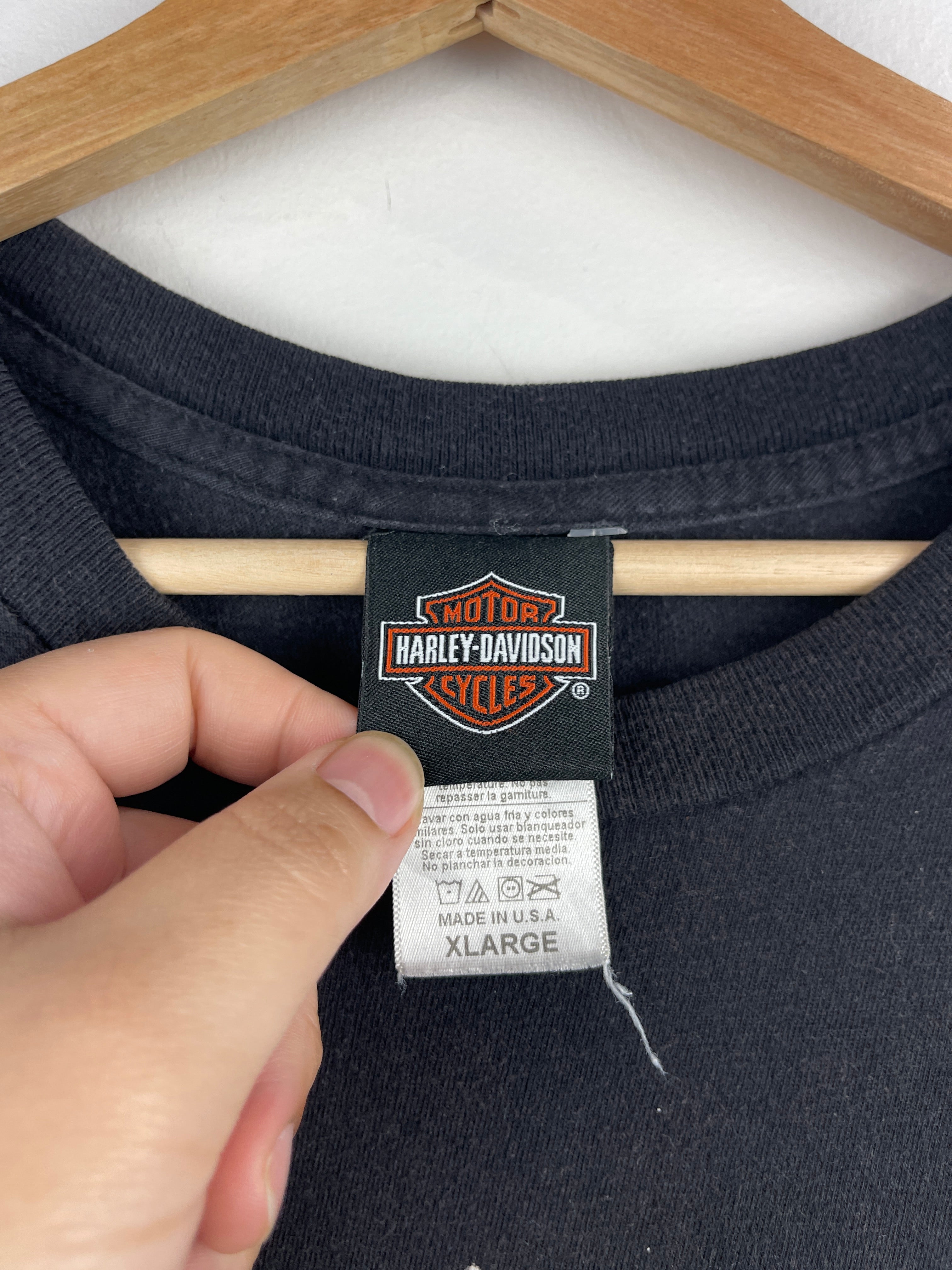Vintage Harley Davidson Chrome Bloomington DC Black Tee