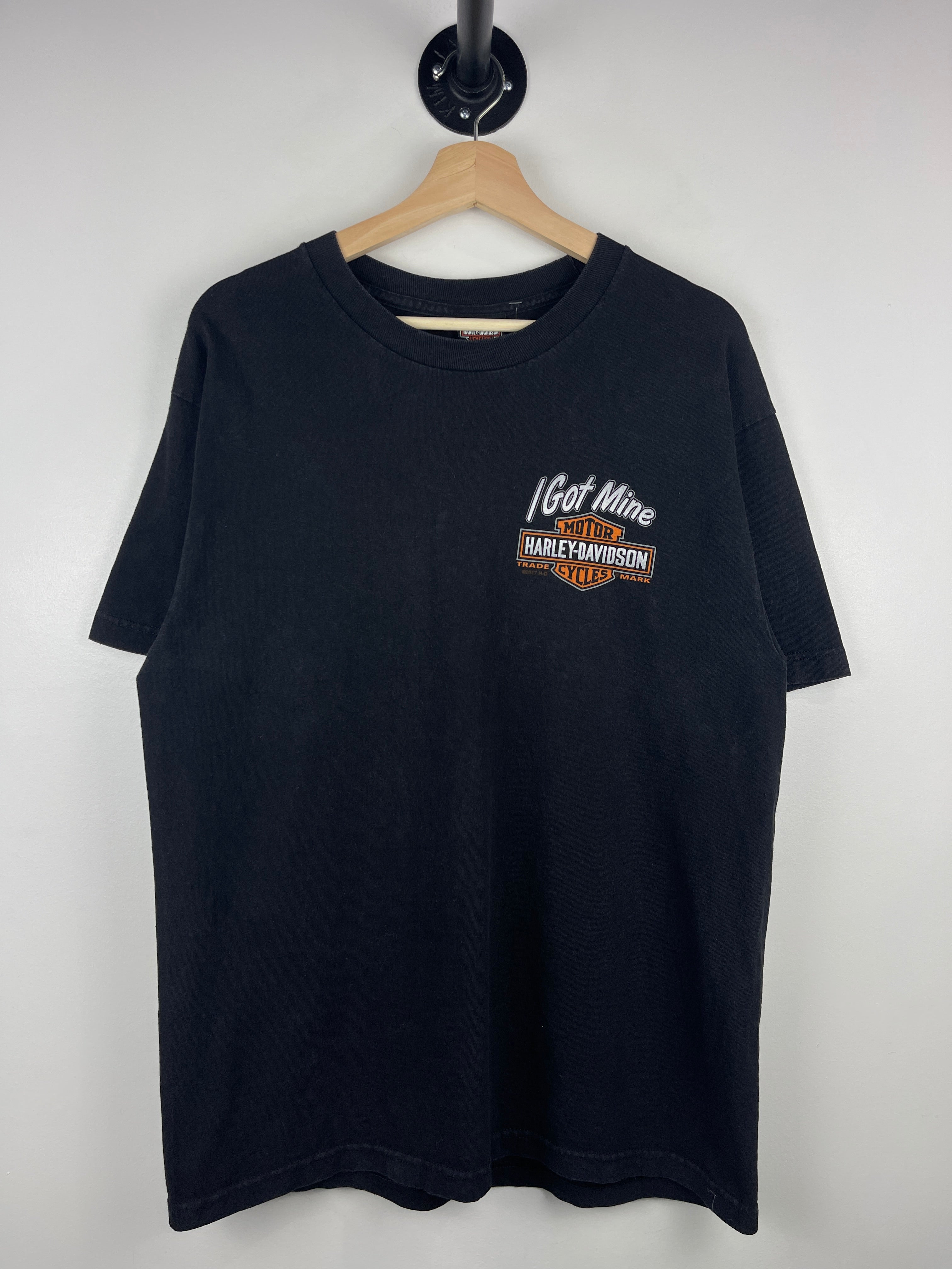 Vintage Harley Davidson I Got Mine Indiana Black Tee