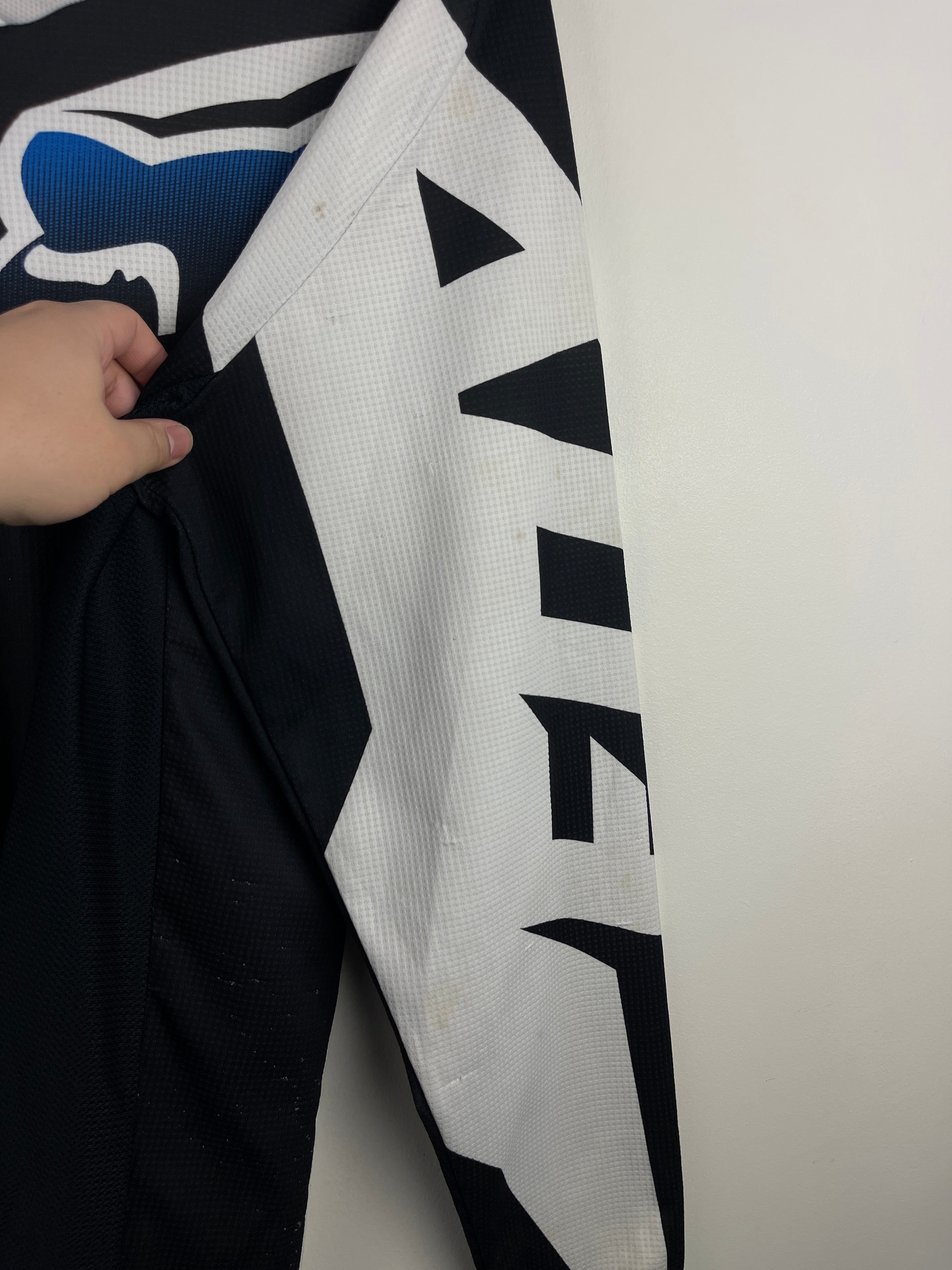 Vintage Fox 180 Motocross Black & White Long Sleeve Jersey