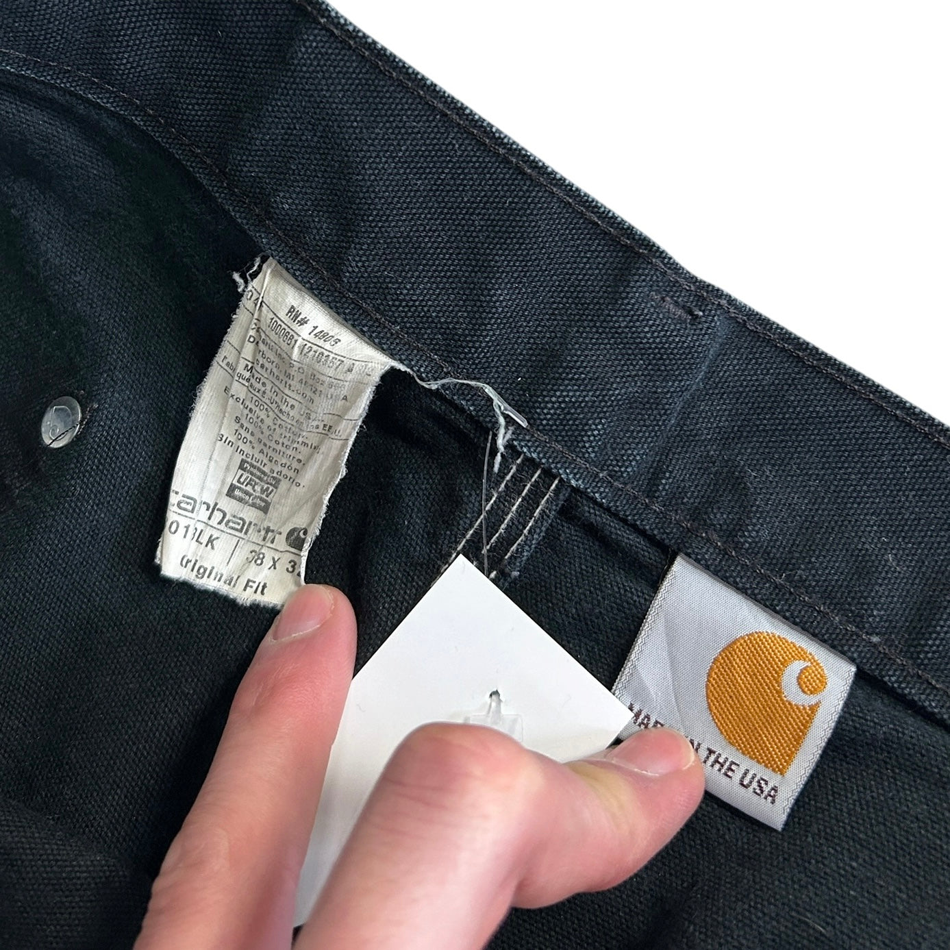 Vintage Carhartt Double Knee Thrashed Black Work Pants