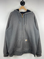 Vintage Carhartt Thermal Lined Dark Grey Zip Up Hoodie