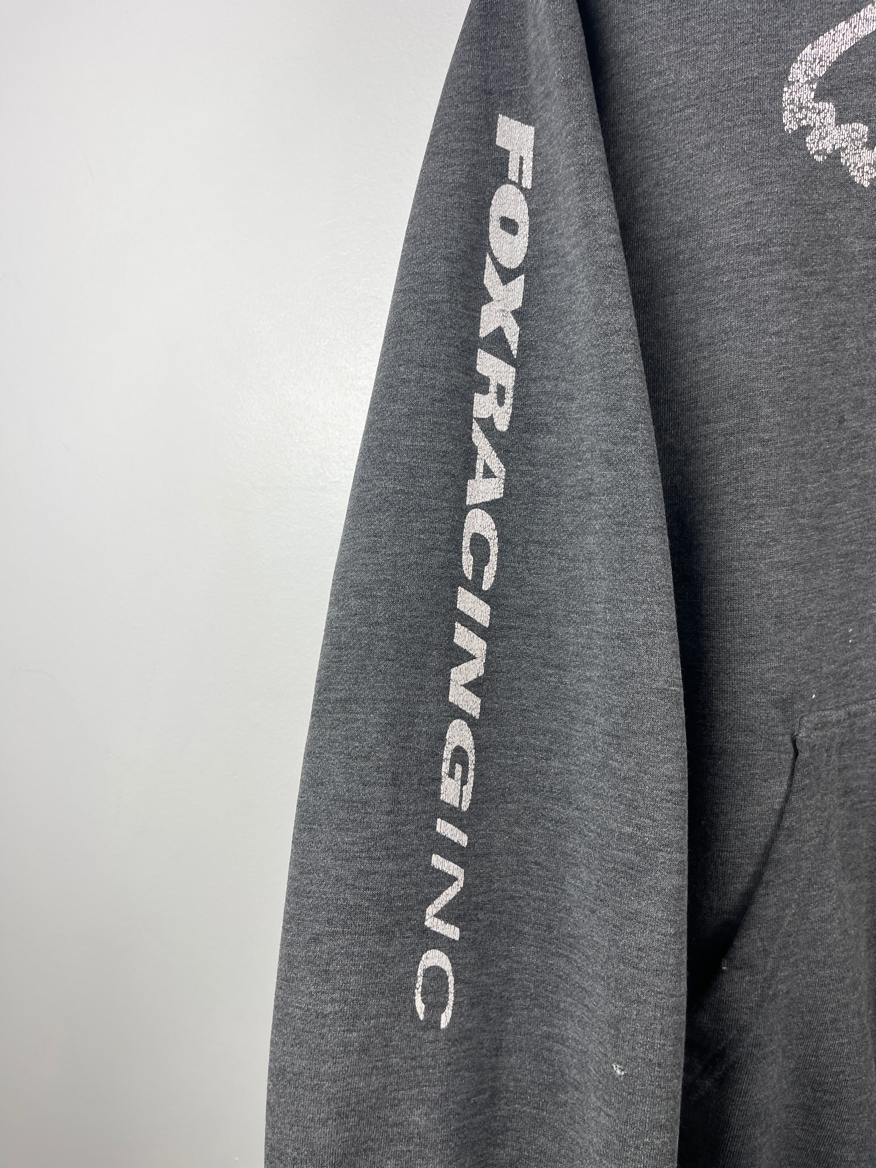 Vintage Fox Racing Faded Grey Hoodie