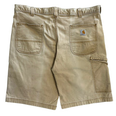 Vintage Carhartt Relaxed Fit Faded Light Brown Work Shorts