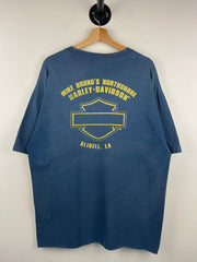 Vintage Harley Davidson Rebels Rally Slidell Louisiana Blue Tee