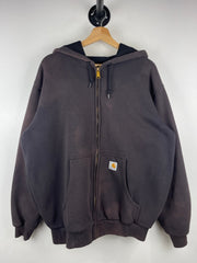 Vintage Carhartt Thermal Lined Black Zip Up Hoodie