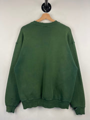 Vintage 90s The Red Mile Horse Riding Kentucky Thrashed Green Crewneck