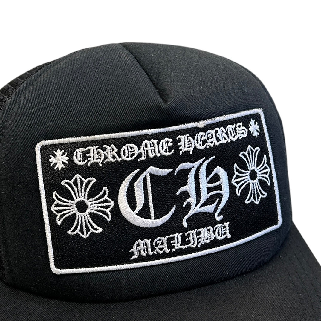 Chrome Hearts Malibu Black Trucker Hat