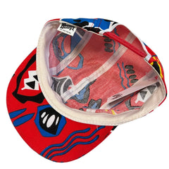 Vintage 90s Wendy's Abstract Red Snapback Hat