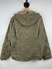 Vintage Carhartt Detroit Sherpa Lined Olive Green Hooded Work Jacket WJ141 LOV