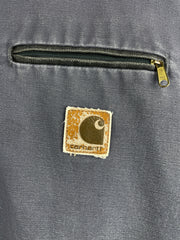 Vintage Carhartt Detroit Blanket Lined Petrol Blue Work Jacket J64 PTL