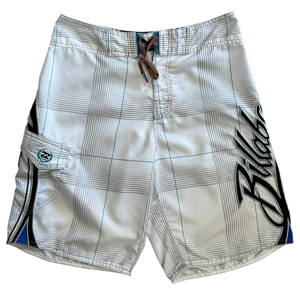 Vintage Billabong Surf Embroidered White Board Shorts