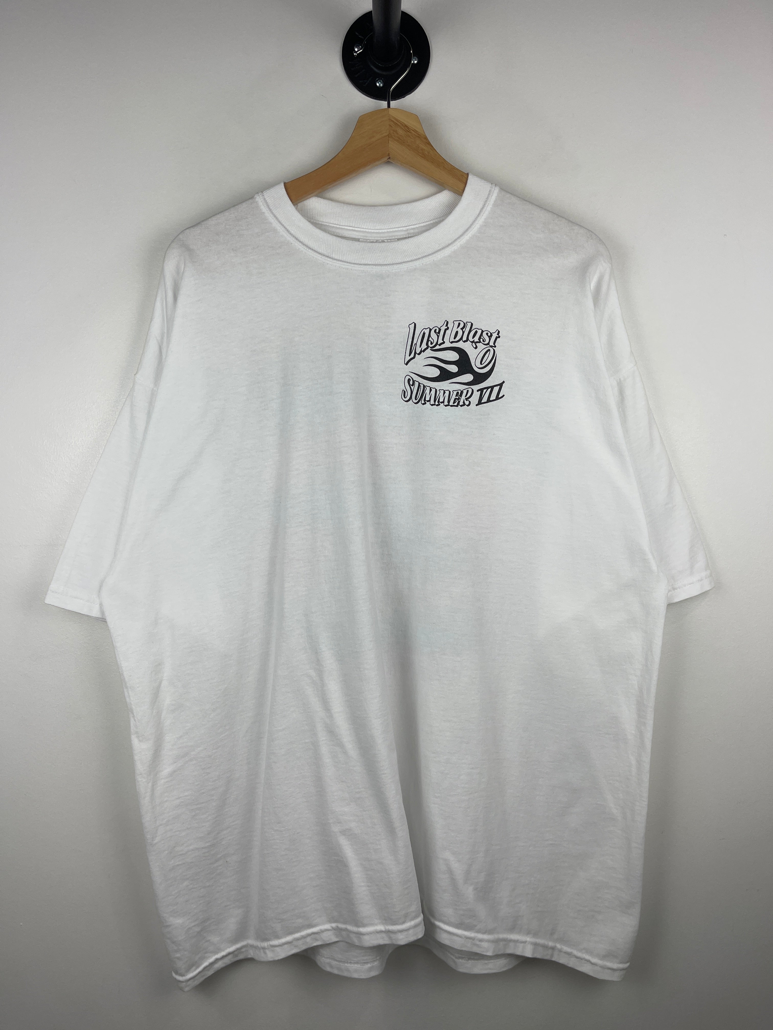 Vintage Last Blast Summer Classic Car Show White Tee